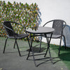 Three-Piece Rattan Garden Furniture 2 Seat Bistro Table Chair Outdoor Patio Set