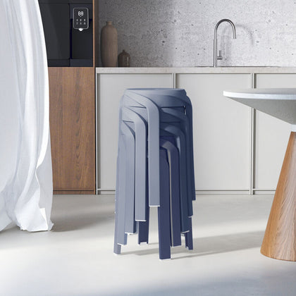 Multi Purpose Plastic Stool Indoor Home Outdoor Garden Stackable Dining Chair