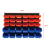 30 X Plastic Bins Wall Mounted Storage Garage Tools Small Parts Organizer Rack