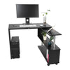 Corner L-Shaped Computer Desk PC Laptop Table Workstation Home Office w/ Shelves