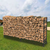 Large Capacity 8ft Firewood Rack Outdoor Patio Fireplace Log Storage Rack Holder