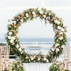 Jumbo White Circle Metal Wreath Backdrop Stand Wedding Backdrop Party Stage Kit