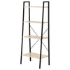 4-Tier Minimalistic Ladder Shelf Unit Steel Frame Home Display Storage Rack