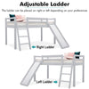 Kids Bunk Beds Pine Wood 3FT Single Bed Frame Cabin Mid Sleeper Slide & Ladder