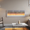 Electric Fire Fireplace Wall/Recessed 12 LED Lights Flame Lighting Living Room