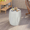 Large Concrete Side Table Drum End Table Decorative Garden Stool Indoor Outdoor