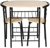 Small Table and 2 Chairs 3PCS Bar Kitchen Dining Breakfast Furniture Set W/Shelf