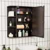 3 Tier Mirrored Bathroom Cabinet Wall Mount Storage Cupboard W/ Display Shelves