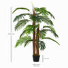 120cm/4FT Artificial Palm Tree Decorative Plant w/19 Leaves Nursery Pot