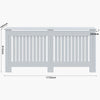 Radiator Cover White Unfinished Modern Traditional Wood Grill Cabinet Shelf MDF