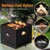 4-in-1 Outdoor Pizza Oven 2-Layer Detachable Grill Oven Fire Pit w/ Pizza Stone