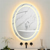 Large Oval Wall LED Bathroom Mirror Dimmable Vanity Mirror Backlit+Front-