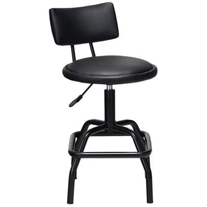 PU Leather Bar Stool Modern Bar Chair with Adjustable Height & 360° Swivel Seat