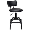 PU Leather Bar Stool Modern Bar Chair with Adjustable Height & 360° Swivel Seat