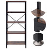 Ladder Shelf Bookshelf 5 Tiers Industrial Storage Rack for Living Room Hallway