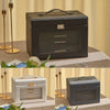 4 Layers Large Jewellery Boxes Storage Organizer Case Cabinet w/Portable Box