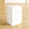 Zipcode Design Eva 3 Drawer Bedside Table - Matte White/Gloss White