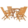 5 Piece Garden Dining Set Solid Wood Teak N6D4