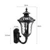 LED Black Metal Traditional Outdoor Coach Lantern Lamp Vintage Garden Wall Light