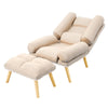 Recliner Armchair Sleeper Chair Lazy Sofa Lounger Home Napping Cinema Seat+Stool