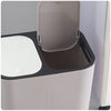 Double Compartment Recycling Bin 2 Sections Sorting Trash Can Kitchen Dustbin UK