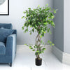 Artificial Banana Plant Realistic Fake Tree Ficus Banyan Rose Flower House Décor