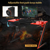 Large Computer Gaming Desk Carbon Fiber Surface Z-Shaped Professional Game Table