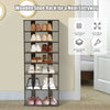 7-tier Double Shoe Storage Tower Organiser Unit Home Display Shelf Rack Stand