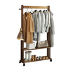 Adjustable Mobile Tidy Clothes Rail Coat Garment Hanging Rack Side Corner Closet