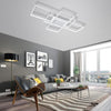 Large White Rectangle Ceiling Light LED Chandelier Lights Living Dining Room