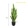 93cm Artificial Snake Plant Faux Sansevieria Fake Agave Potted Plant Durable