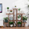 Outdoor Indoor Pot Plant Stand Garden Wooden 5 Tier Planter Corner Shelf Display