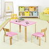 Ergonomic 3PCS Kids Table and Chair Set Wood Children Drawing Writing Furniture