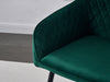 Set of 2/4 Dining Chairs Velvet Padded Seat Metal Legs High Back Chairs Kitchen