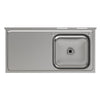 Commercial Kitchen Stainless Steel Catering Sink Single Bowl With Left Platform