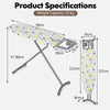 Foldable Ironing Board w/ Extra Cover Height Adjustable Iron Table w/ Iron Rest