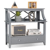 Console Table Large Capacity Drawer & Wide Open Shelf Storage Sofa Table Bedroom