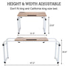 Adjustable Computer Desk PC Laptop Table Cart Study Writing Home Office Trolley