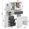 Dressing Table With Mirror Drawers Stool Set Bedroom Makeup Desk Vanity Table
