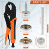 153Pcs Snap Fasteners Kit with Adjustable Pliers Heavy Duty Snap Fasteners brrRv