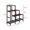 Vintage Cube 4 Tier Wood Metal Bookcase Shelving Display Storage Shelf Rack Unit
