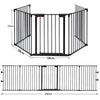 5-Panel Fireplace Christmas Tree Fence Fire Guard Baby Gate Safety Dog Gate