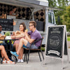 Large Vintage Wooden A-Frame Chalk Board Pavement Restaurants Shop Message Board