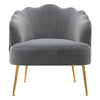 Nordic Scallop Back Armchair Vintage Petals Flower Seat Lotus Tub Accent Chair