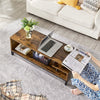 Industrial TV Table Wood TV Stand Console Cabinets with Shelves for Living Room
