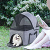 Large Pet Stroller Foldable Dog Cat Travel Carriage with Detachable Carrier Cart