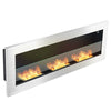 Stainless Steel Glass Bio Ethanol Fireplace Biofire Fire Wall Mounted /Recessed