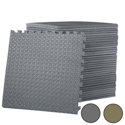 Gym Flooring Mats | Interlocking Puzzle Exercise Mat | Protective EVA Foam Tiles