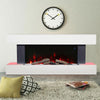 LED Electric Fireplace w/MDF Surround Heater Fire Suite WiFi /Remote Control