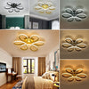 Modern Lamp Ring LED Ceiling Light Floral Petal Chandelier Light Home 58/74CM UK